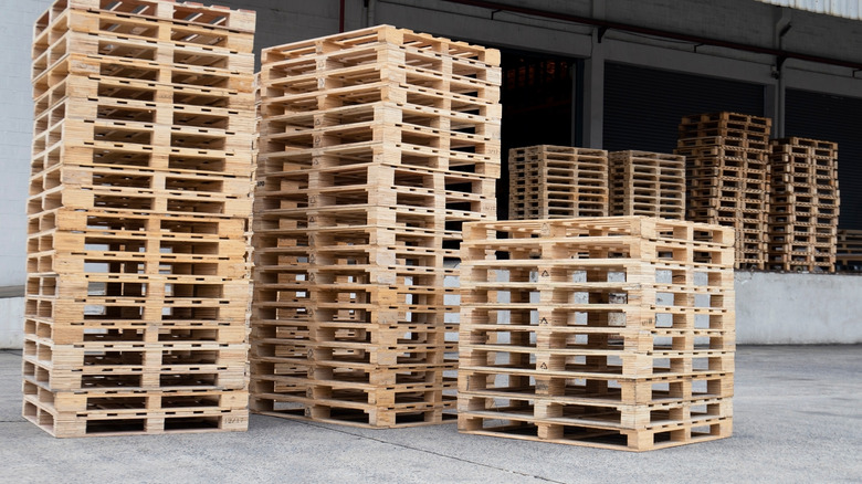 Stack of wood pallets