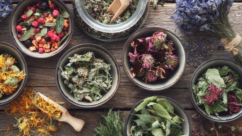 Dried herbs and flowers