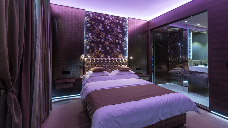 Purple bedroom and walls