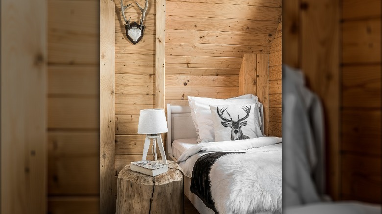 Hunting lodge style bedroom