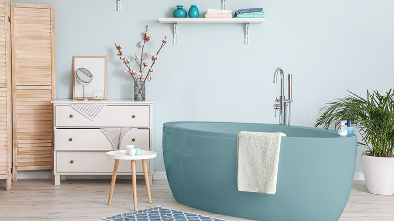 Light blue bathroom