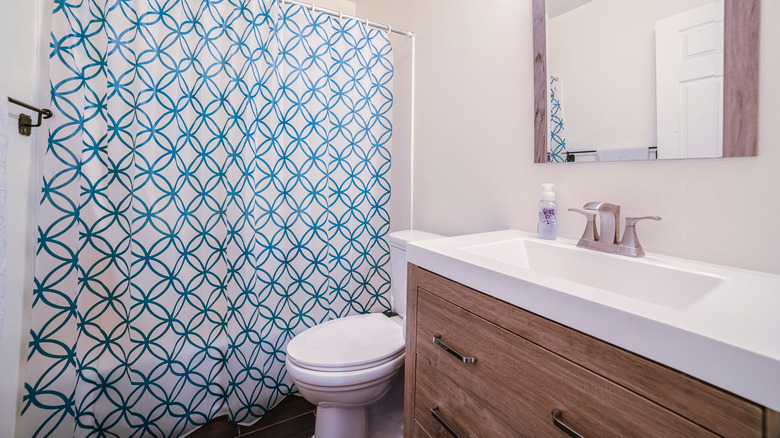 long shower curtain