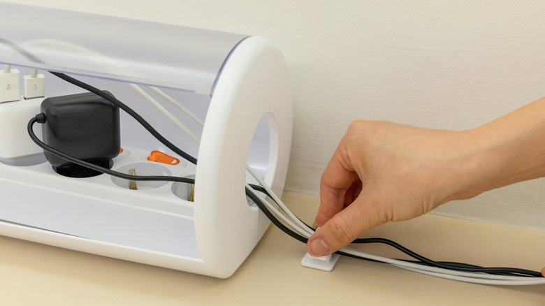 A cable tidy box for the home.