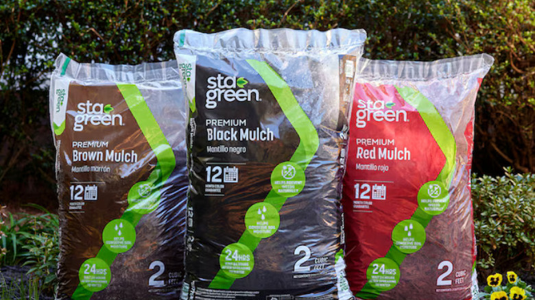 Three bags of Sta-Green's Premium Mulch