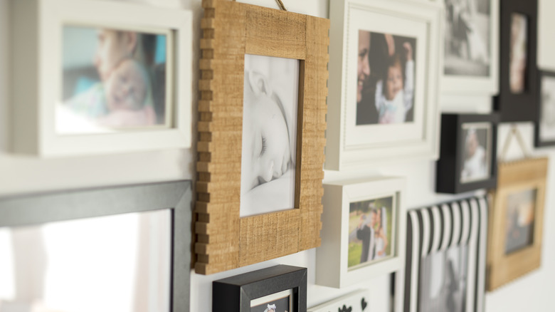 family pictures on wall