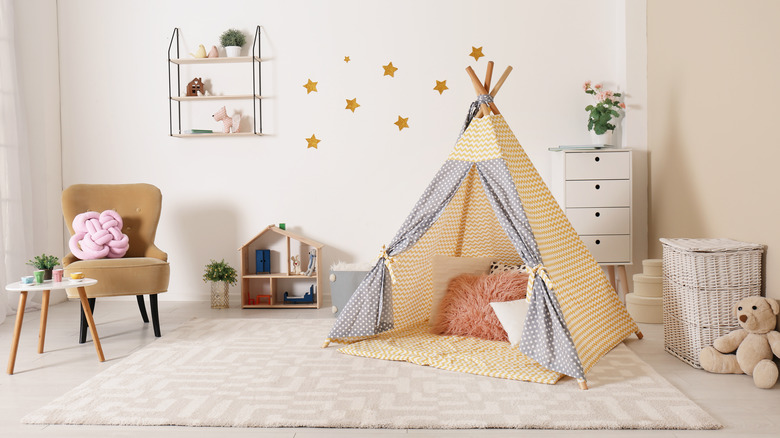 tent in a child's room