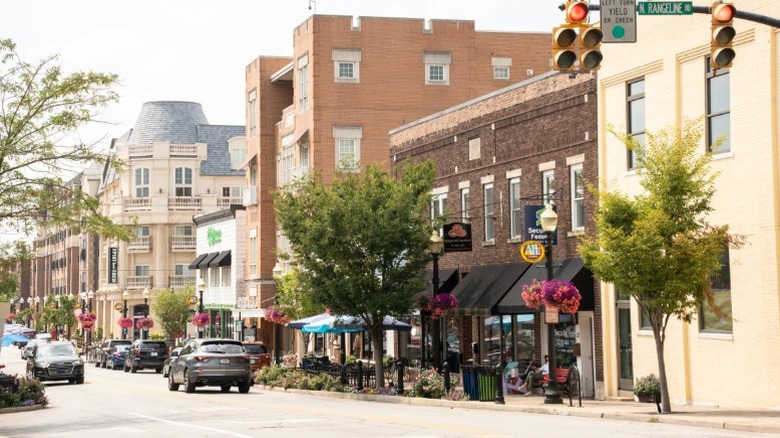 Street view in Carmel, Indiana