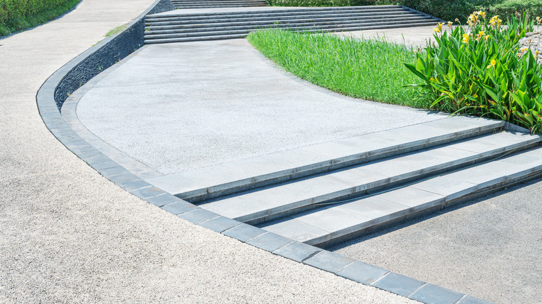 A modern paved pathway, demonstrating one type of impervious coverage