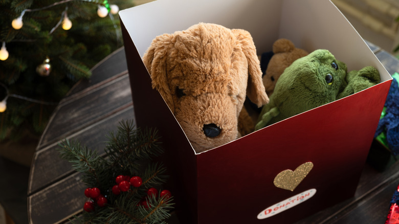 Toys in donation bin