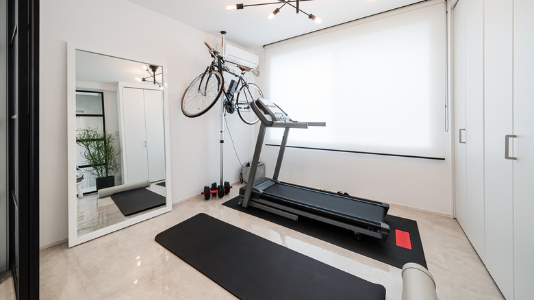 Treadmill in home gym
