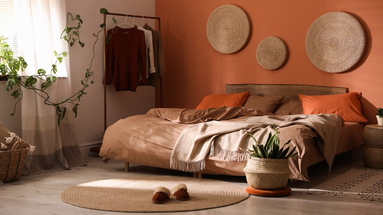 dark orange and greige