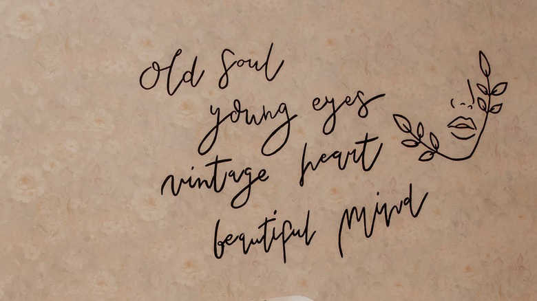 quote on beige wall