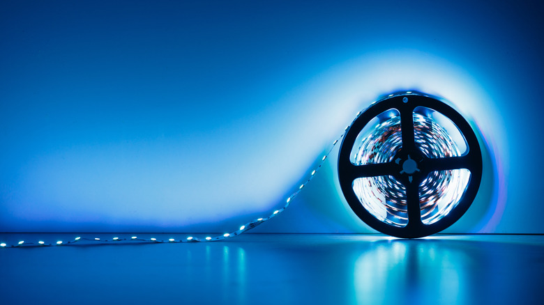 blue LED strip lights