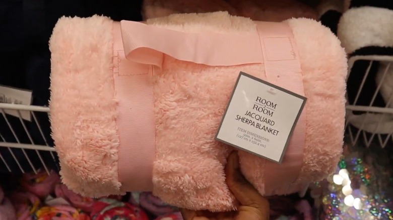 Pink sherpa blanket