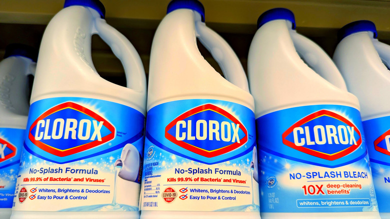 bottles of Clorox bleach