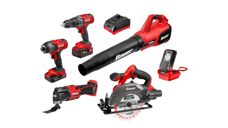 Bauer's 20V Cordless, 6-Tool Combo Kit