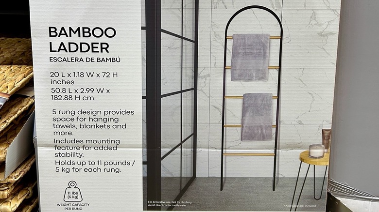 Bamboo ladder in a box