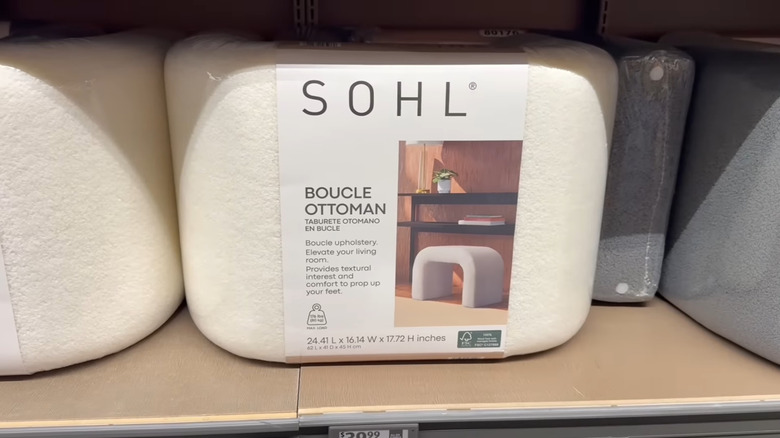 waterfall style boucle ottoman