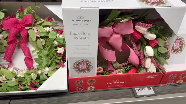 faux floral wreaths for Valentine's Day