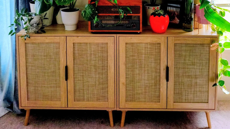 Two Sohl accent cabinets side by side