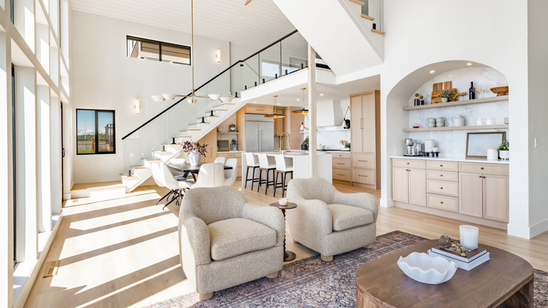 Open floor plan modern home