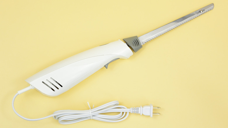 Electric knife on a counter
