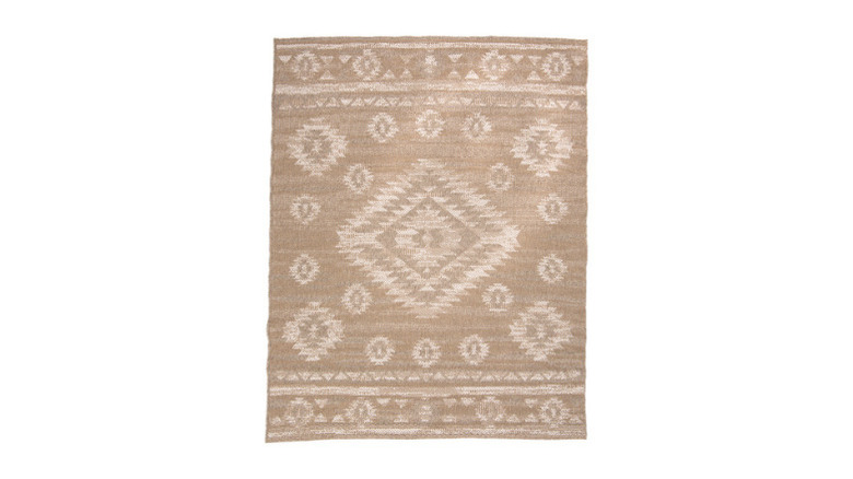 Obeete's 9 x 12 feet Sol Layla Southwest Area Rug on a white background