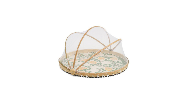 Large Lemon Capiz Food Tent on a white background