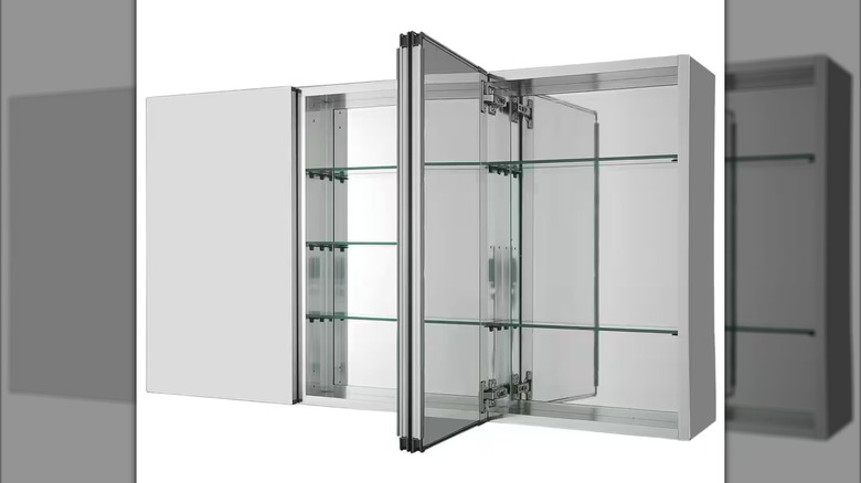 Pegasus 48 in. W x 26 in. H Rectangular Medicine Cabinet with Mirror