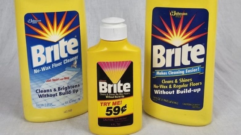 Three bottles of Brite Floor Cleaner