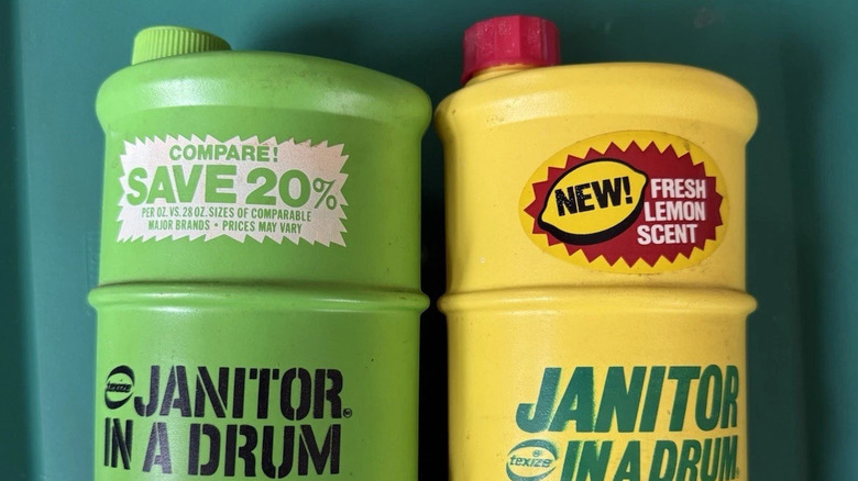 Janitor in a Drum bottles, both regular and lemon scent