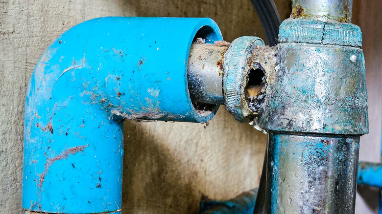 Old, rusted plumbing