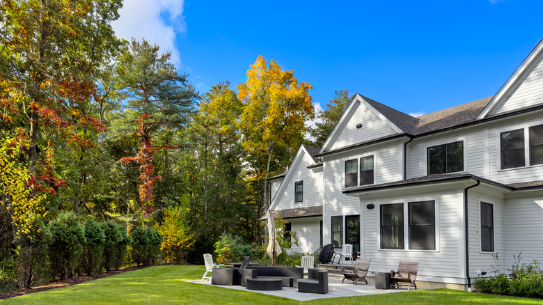 house with nearby trees