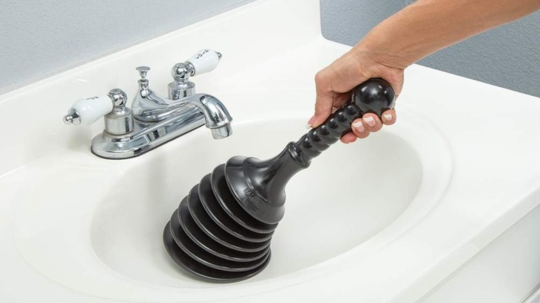 Master Plunger Sink & Drain Plunger in bathroom sink