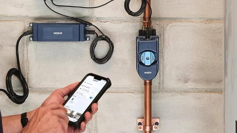 Moen Flo Smart Water Monitor on wall