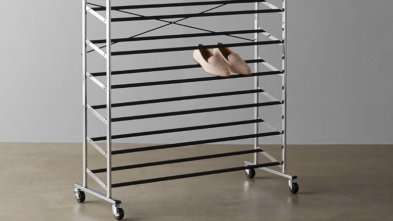 Rolling shoe storage rack from Amazon Basics