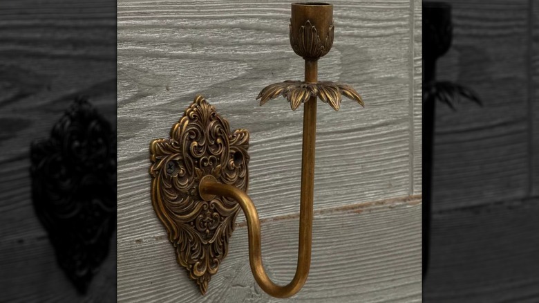 Brass wall sconce
