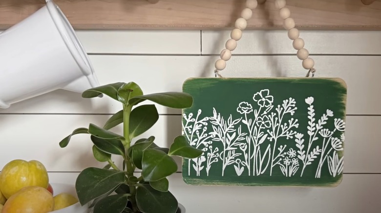 DIY sign from Dollar Tree cutting board