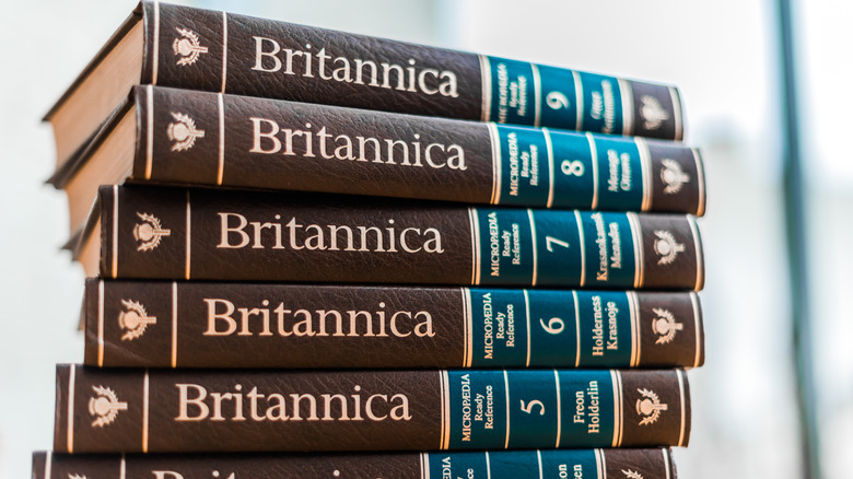Stack of encyclopedias