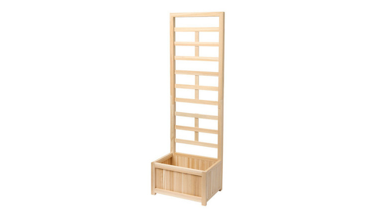 Belavi's Wooden Planter With Trellis on a white background