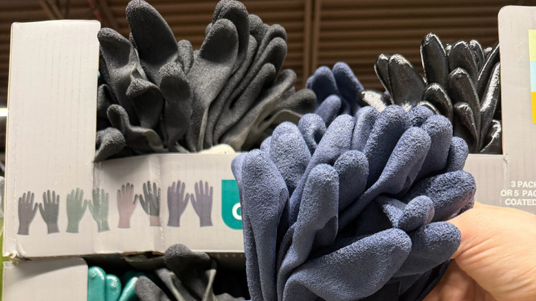 An assortment of Gardenline gloves at Aldi