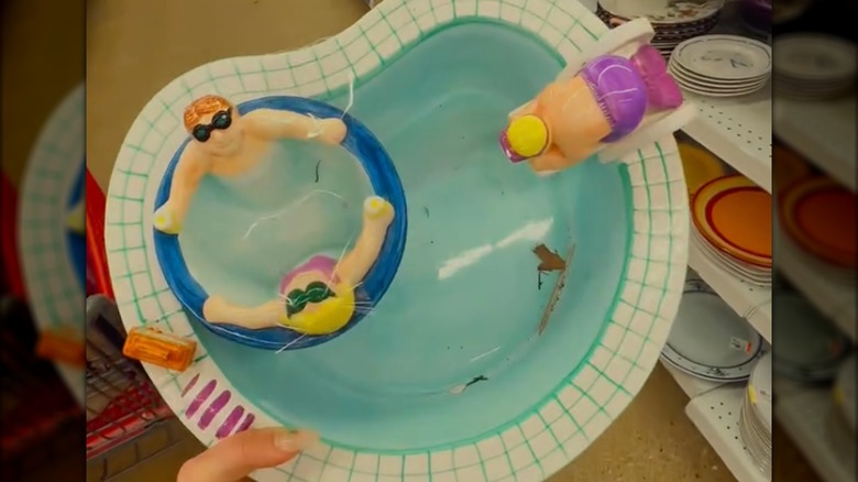 A vintage swimming pool chip and dip platter.
