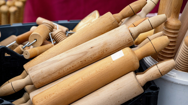 A basket of rolling pins