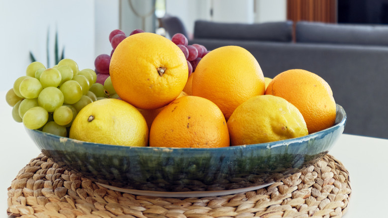 Bowl of fruit in kitchen