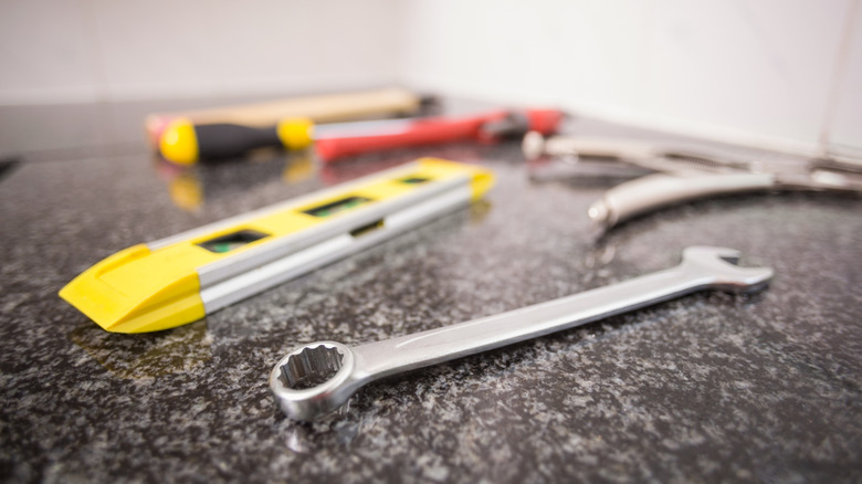 A selection of small hand tools.