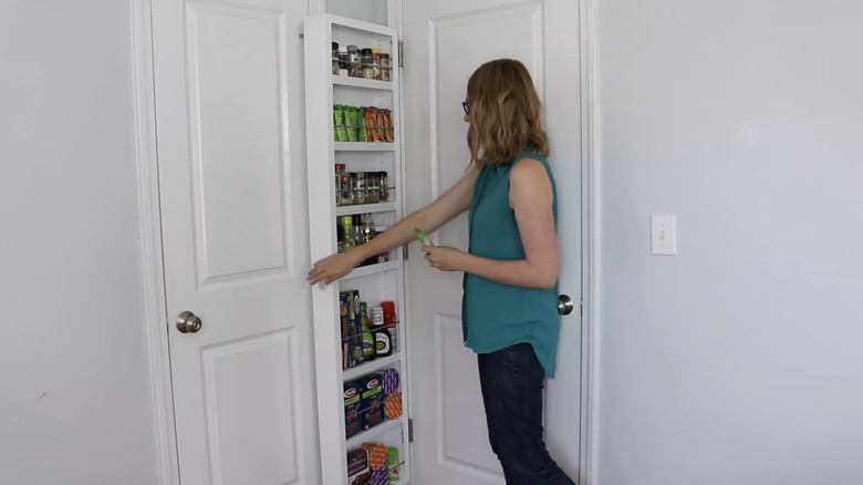 opening door attachment storage