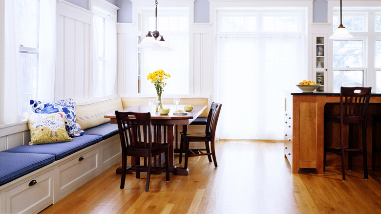 dining area with bench storage