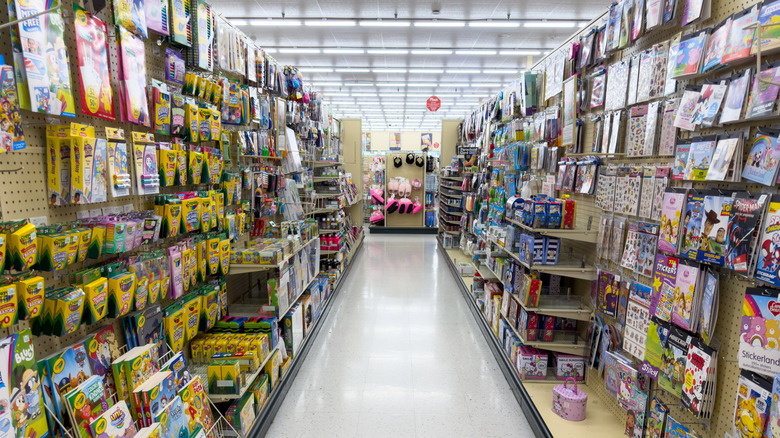 An isle of craft supplies at Hobby Lobby