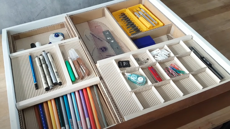 multi-layer corrugated cardboard drawer organizer trays