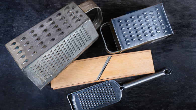 box and flat cheese graters